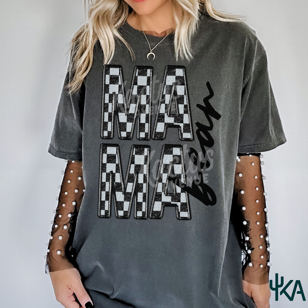 Checkered Mama Bear T-Shirt (Comfort Colors)