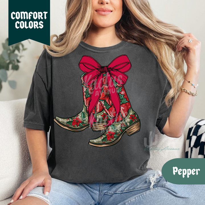 Christmas Boots T-Shirt (Comfort Colors)