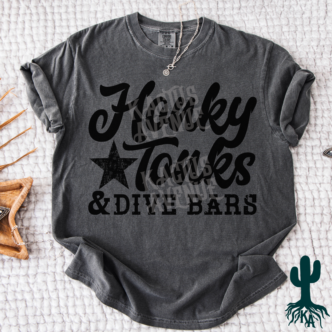 Honky Tonks and Dive Bars T-Shirt (Comfort Colors)