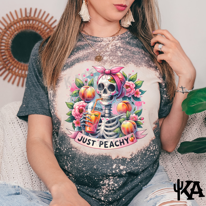 Just Peachy Bleached T-Shirt