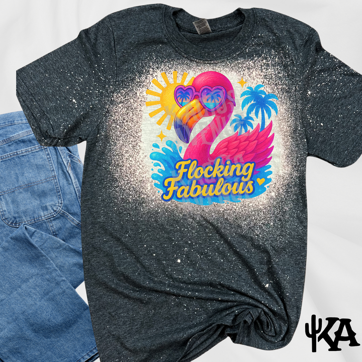 Flocking Fabulous Bleached T-Shirt