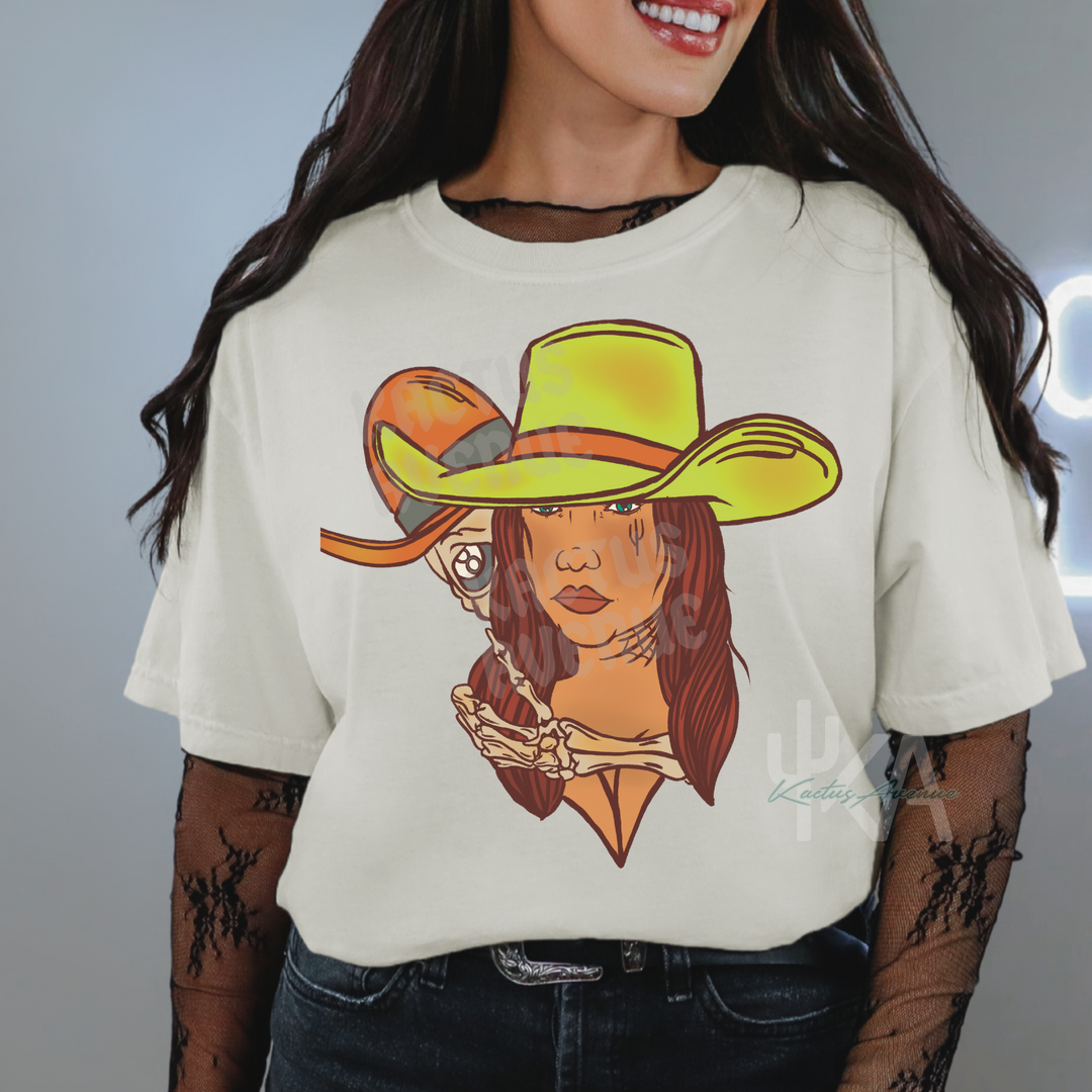 Cowgirl Skeleton T-Shirt (Comfort Colors)