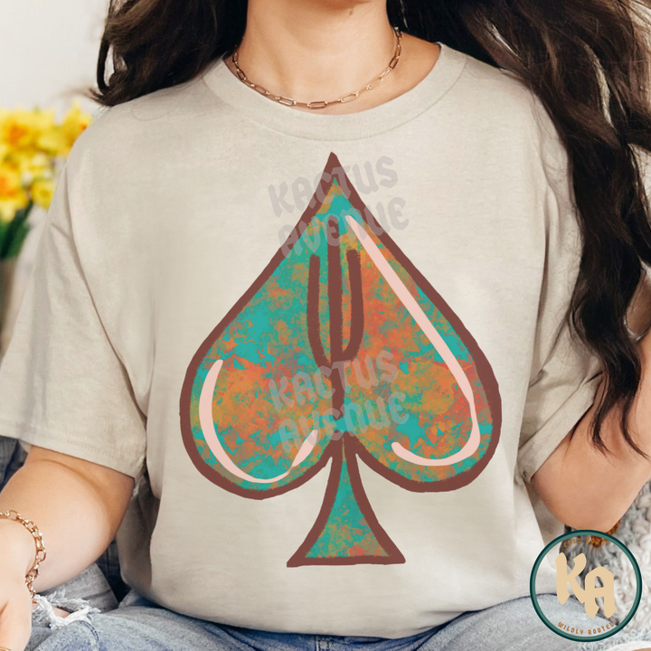 Turquoise Spade T-Shirt