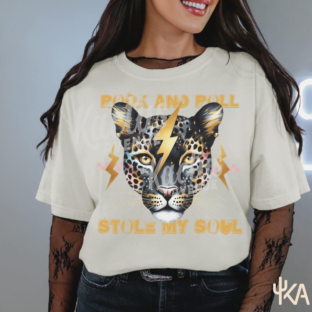 Rock and Roll Cheetah T-Shirt (Comfort Colors)