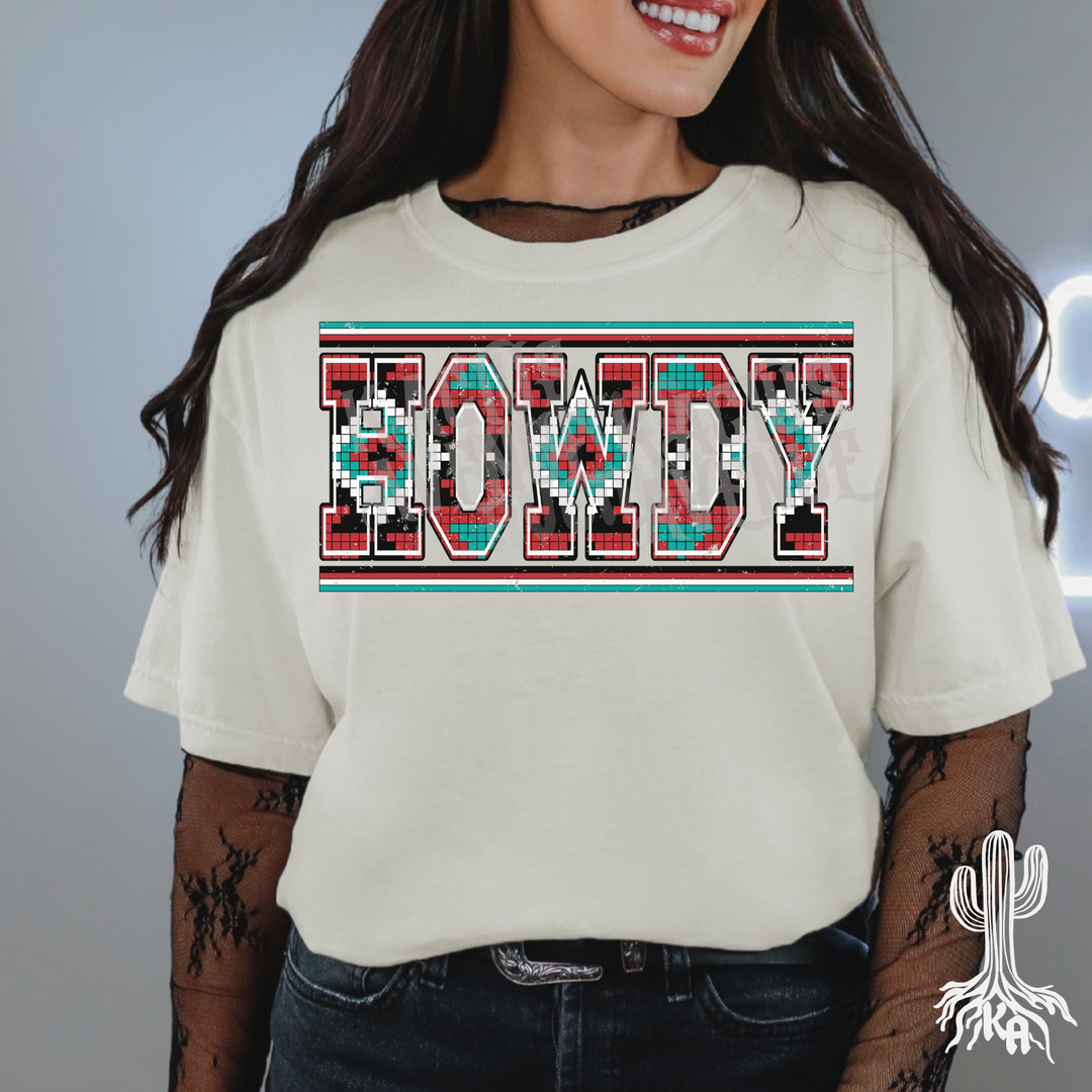 Howdy Aztec T-Shirt (Comfort Colors)