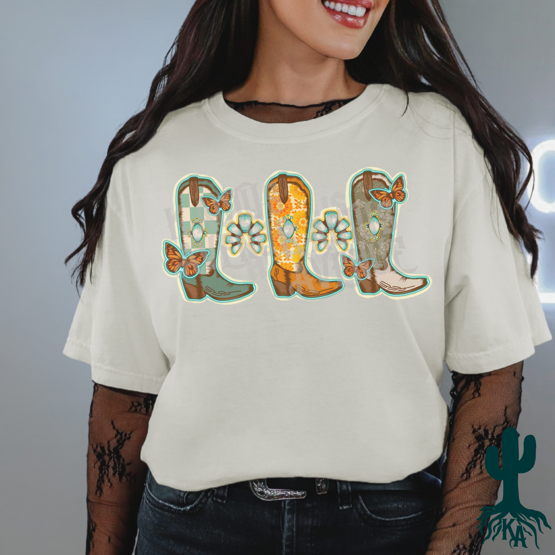 Turquoise Boots T-Shirt (Comfort Colors)