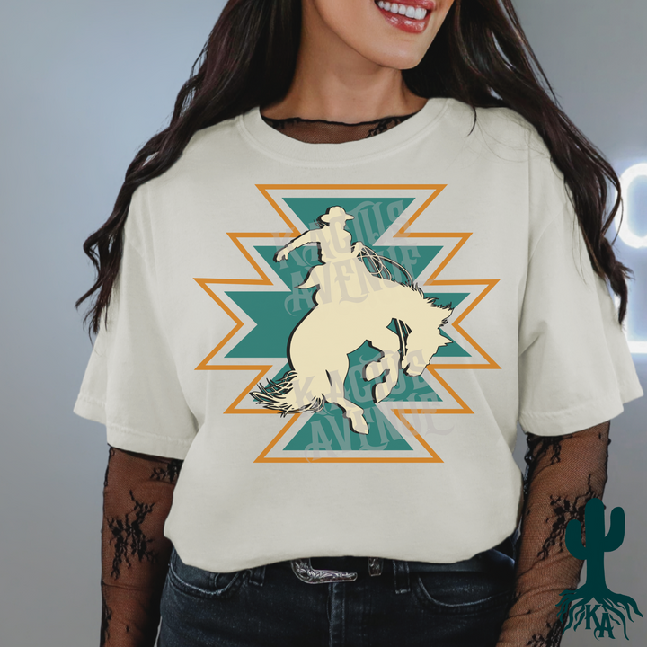 Aztec Bronc Rider T-Shirt (Comfort Colors)