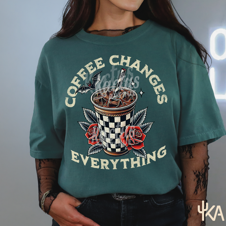Coffee Changes Everything T-Shirt (Comfort Colors)