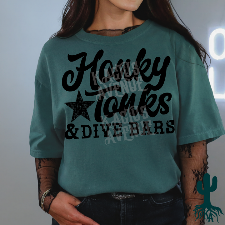 Honky Tonks and Dive Bars T-Shirt (Comfort Colors)