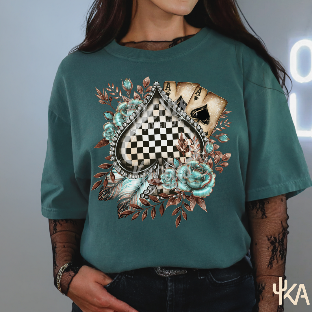 Checkered Spade (Comfort Colors)