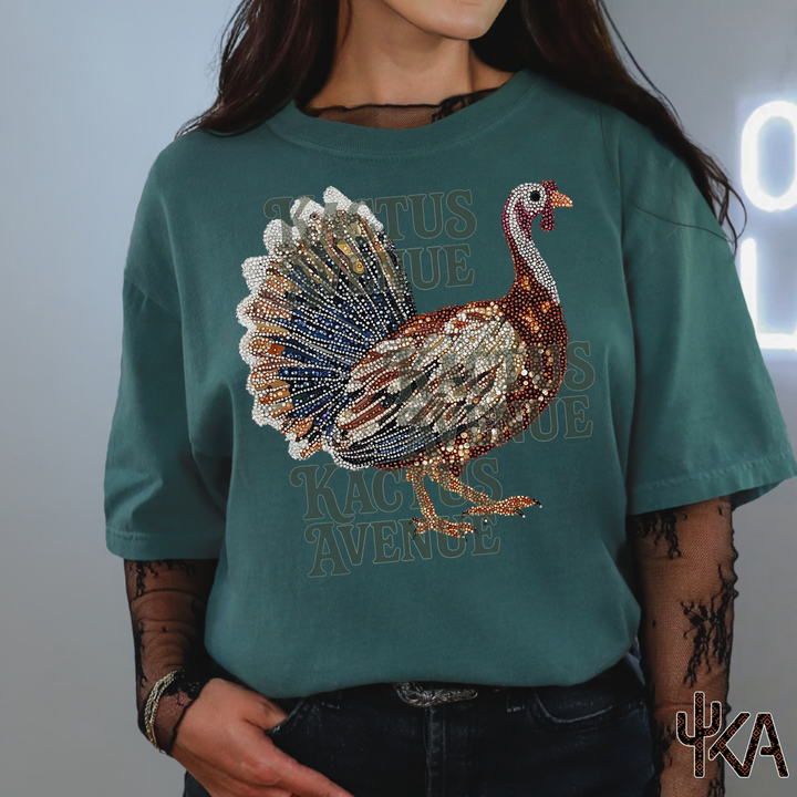 Faux Glitter Turkey (Comfort Colors)
