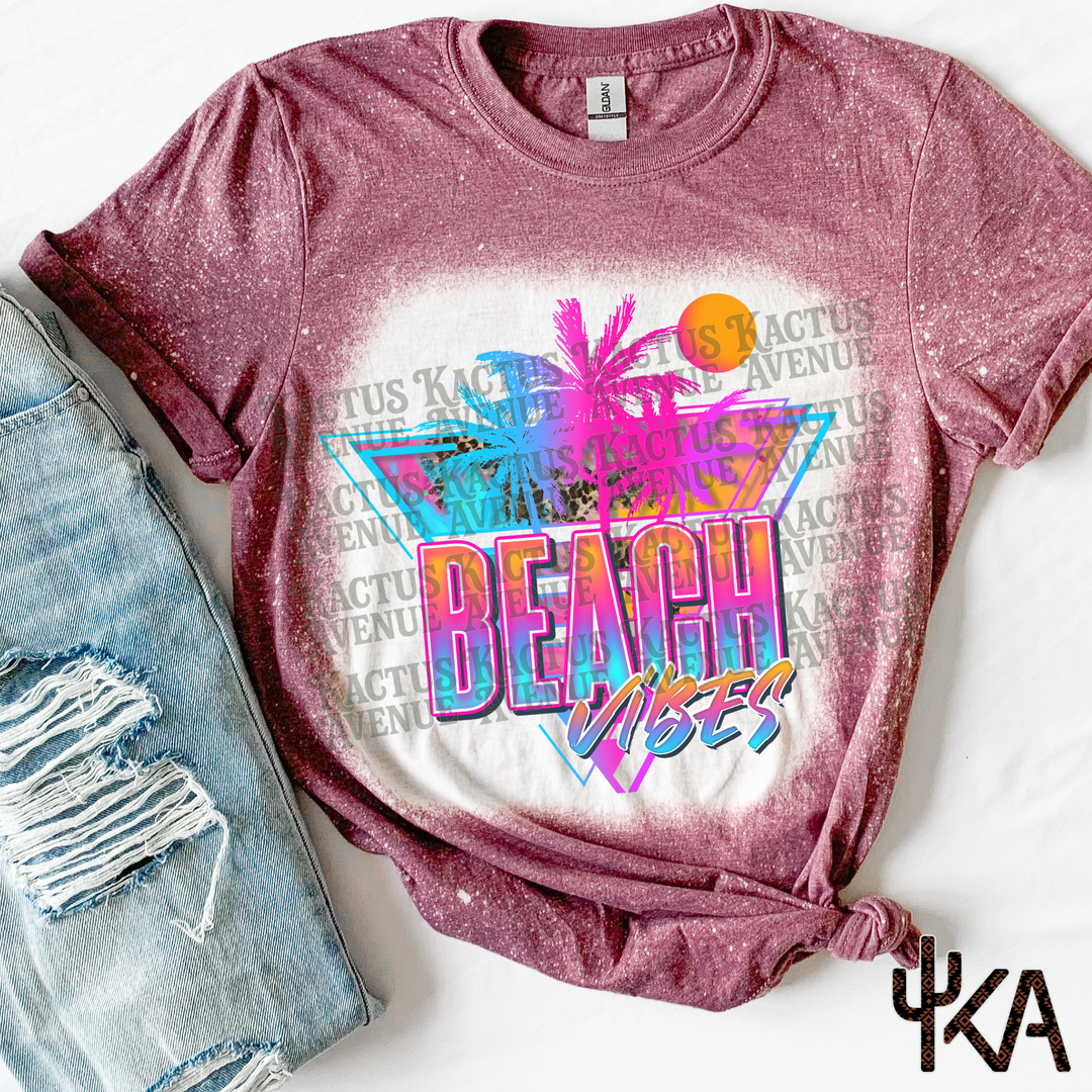 Beach Vibes Bleached T-Shirt