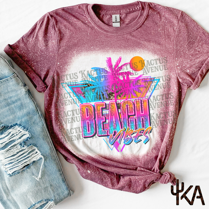 Beach Vibes Bleached T-Shirt