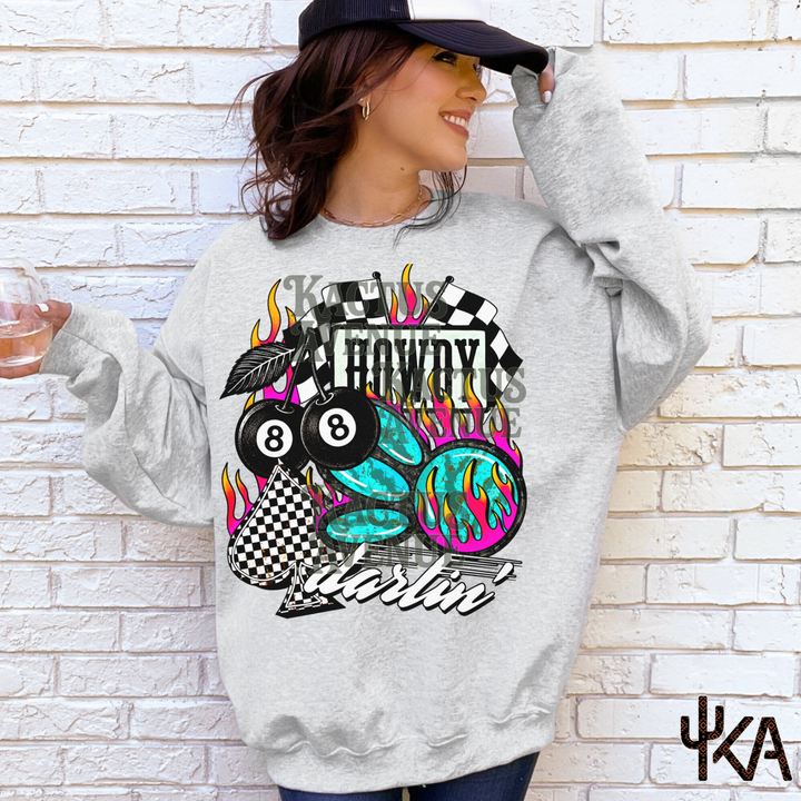 Checkered Darlin Collage Sweatshirt