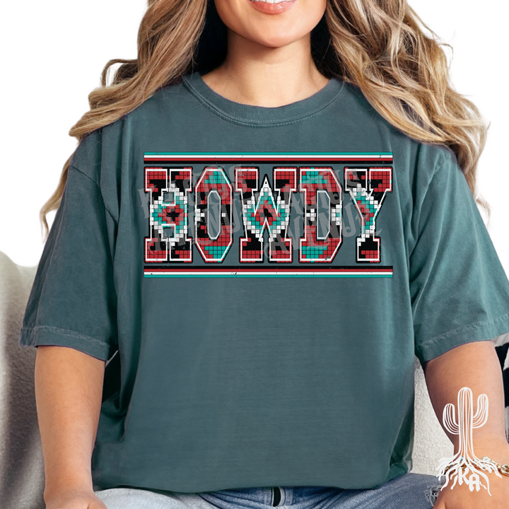 Howdy Aztec T-Shirt (Comfort Colors)