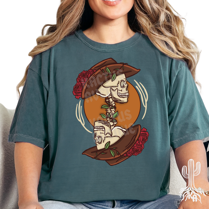 Reverse Cowgirl Skeleton T-Shirt (Comfort Colors)