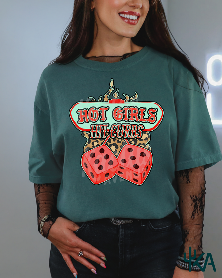 Hot Girls Hit Curbs T-Shirt (Comfort Colors)