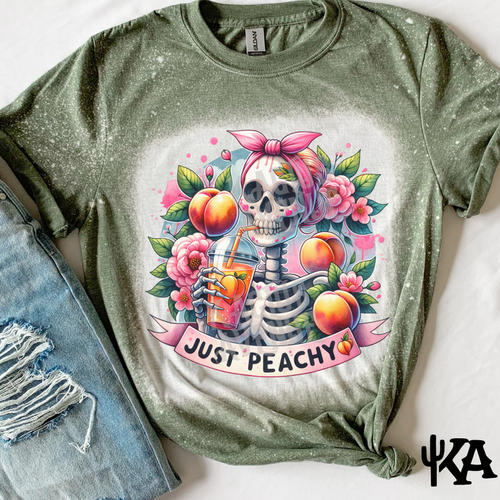 Just Peachy Bleached T-Shirt