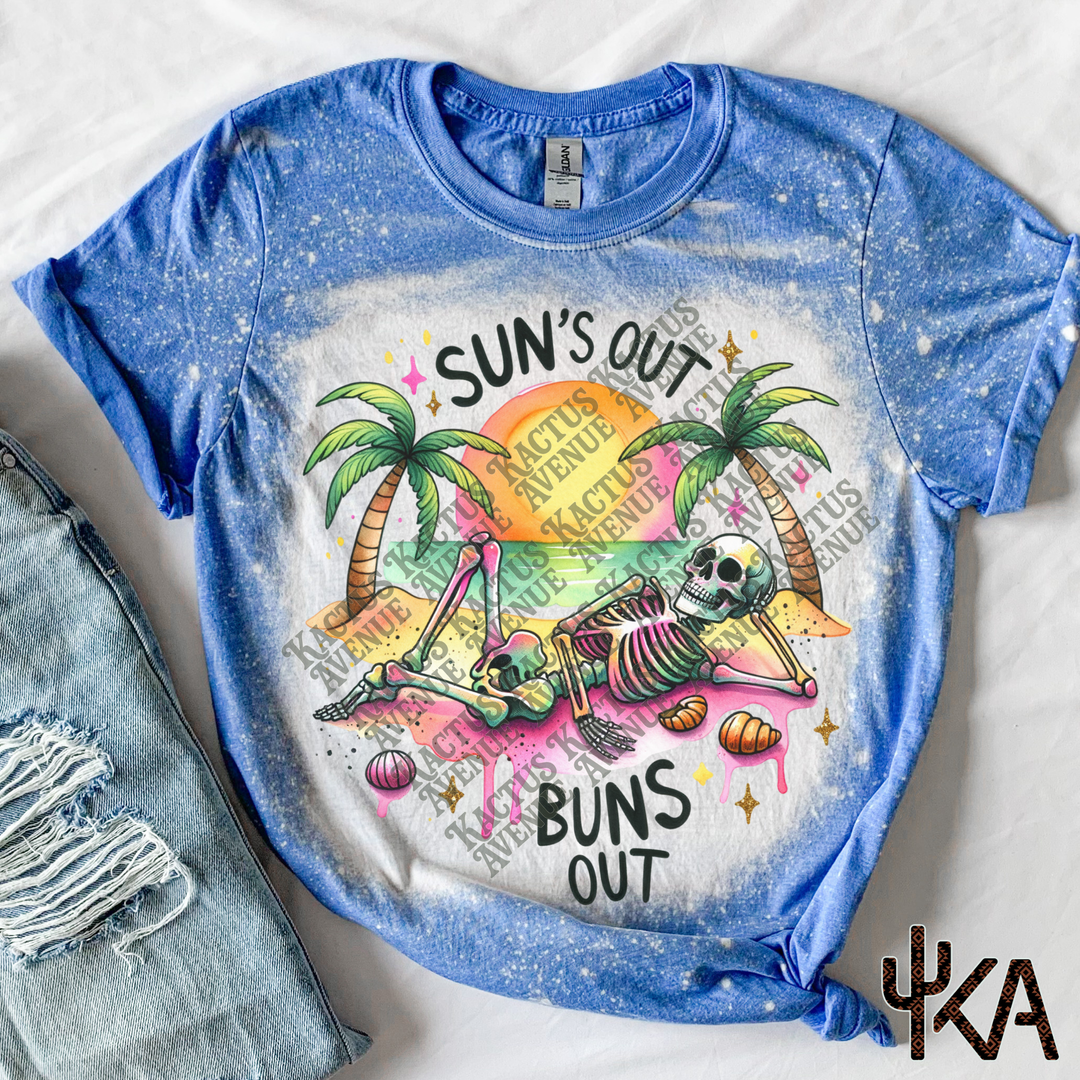 Suns Out, Buns Out Bleached T-Shirt