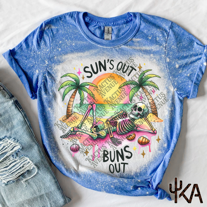 Suns Out, Buns Out Bleached T-Shirt