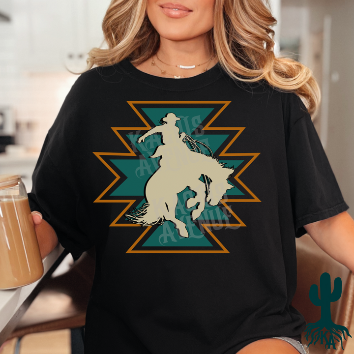 Aztec Bronc Rider T-Shirt (Comfort Colors)