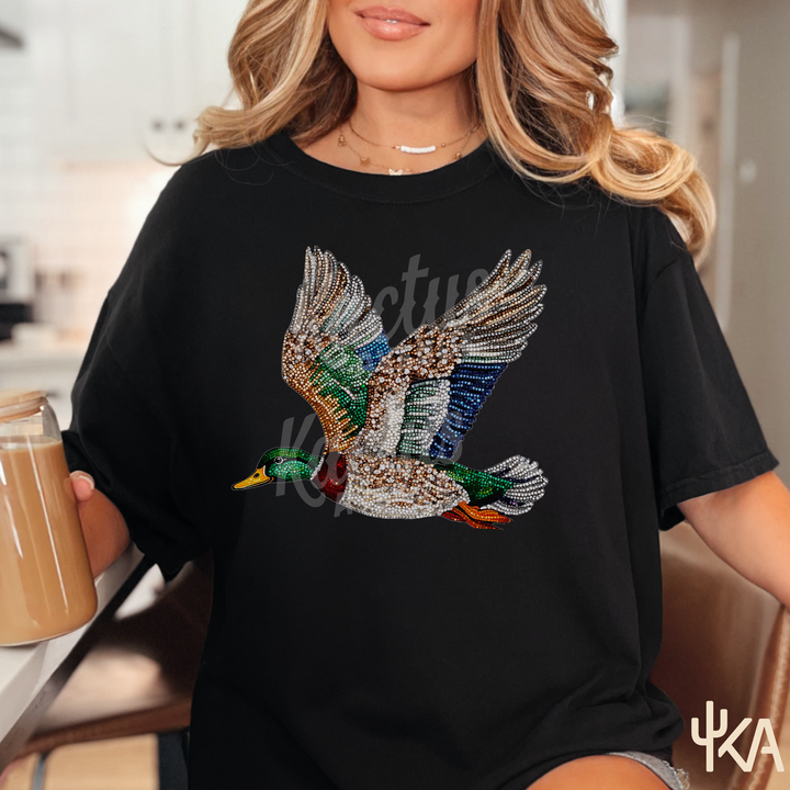 Faux Rhinestone Duck T-Shirt (Comfort Colors)