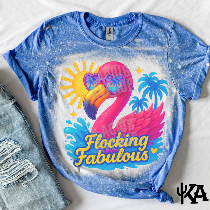 Flocking Fabulous Bleached T-Shirt