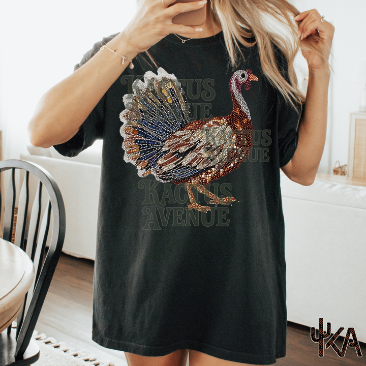 Faux Glitter Turkey (Comfort Colors)