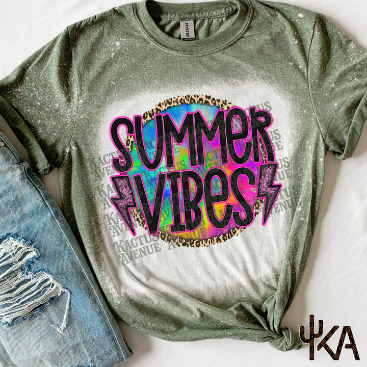 Summer Vibes Bleached T-Shirt