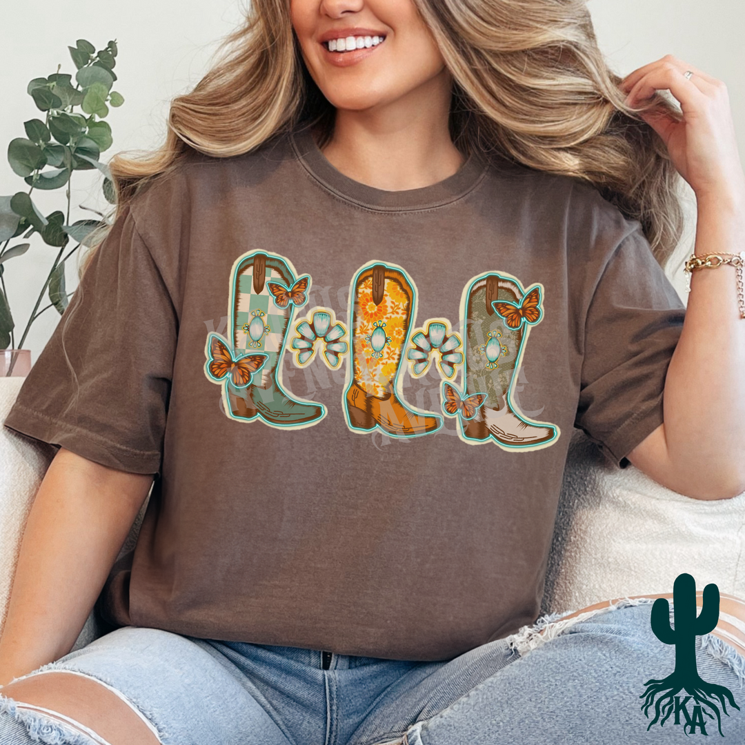 Turquoise Boots T-Shirt (Comfort Colors)