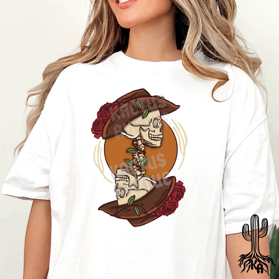 Reverse Cowgirl Skeleton T-Shirt (Comfort Colors)