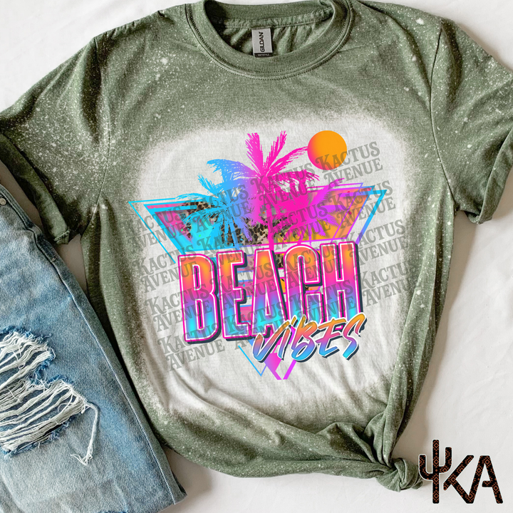 Beach Vibes Bleached T-Shirt