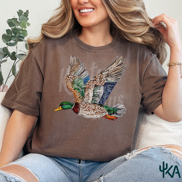 Faux Rhinestone Duck T-Shirt (Comfort Colors)