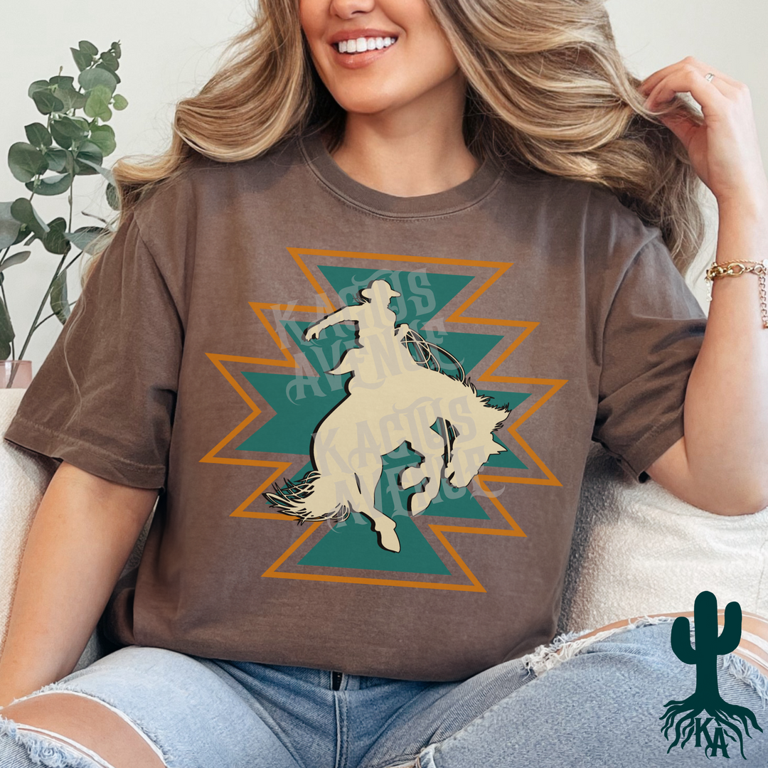 Aztec Bronc Rider T-Shirt (Comfort Colors)