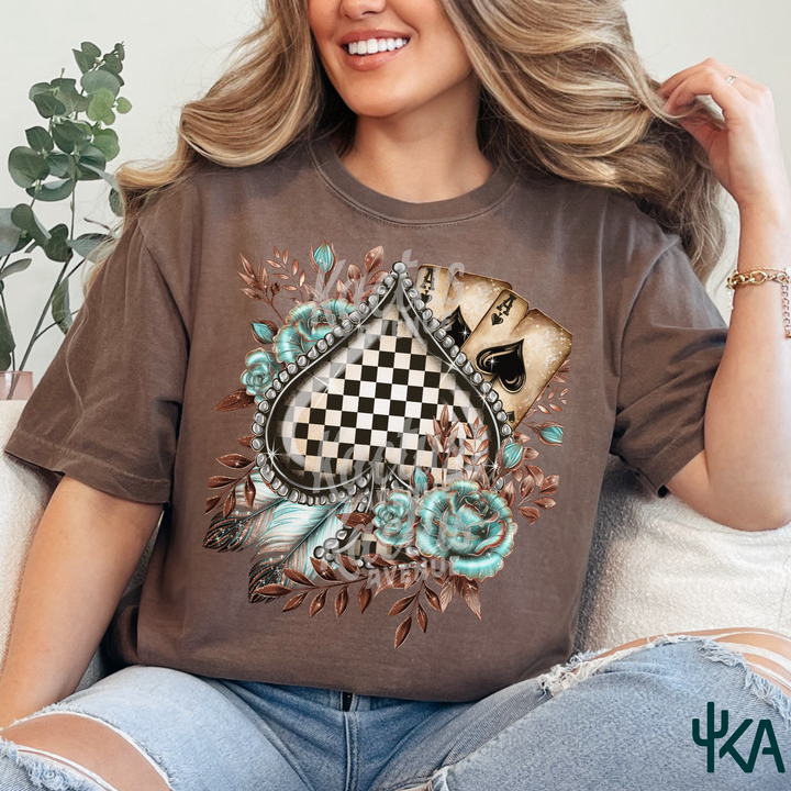 Checkered Spade (Comfort Colors)