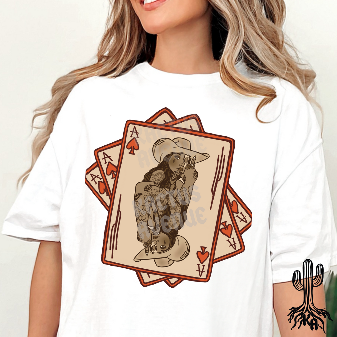 Wild Card Cowgirl T-Shirt (Comfort Colors)