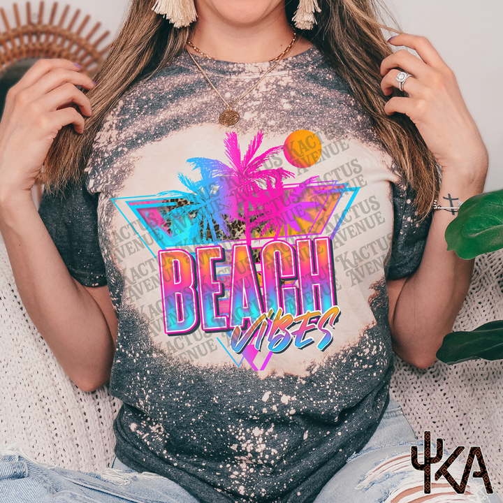 Beach Vibes Bleached T-Shirt