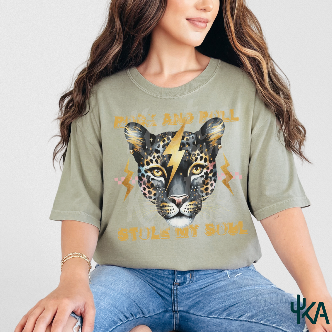 Rock and Roll Cheetah T-Shirt (Comfort Colors)