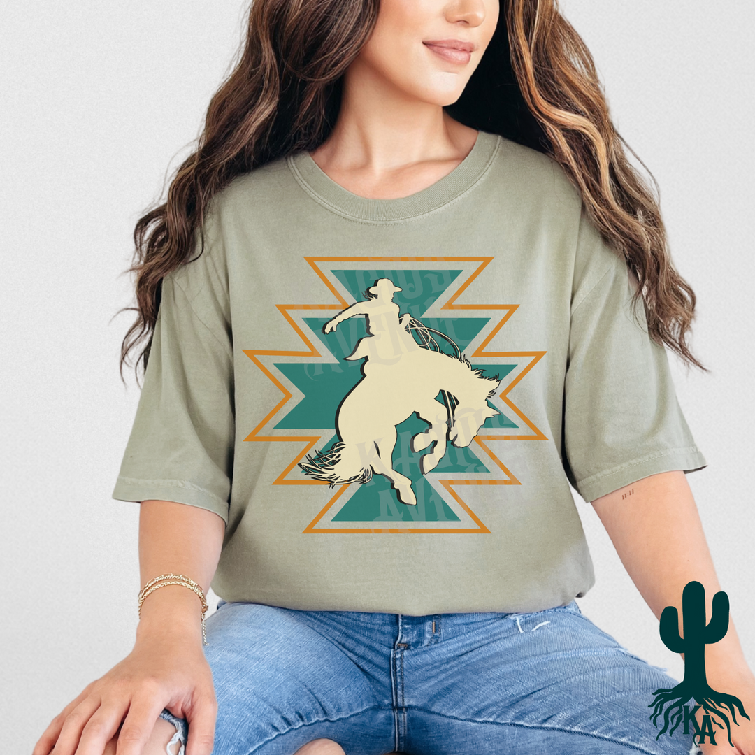 Aztec Bronc Rider T-Shirt (Comfort Colors)