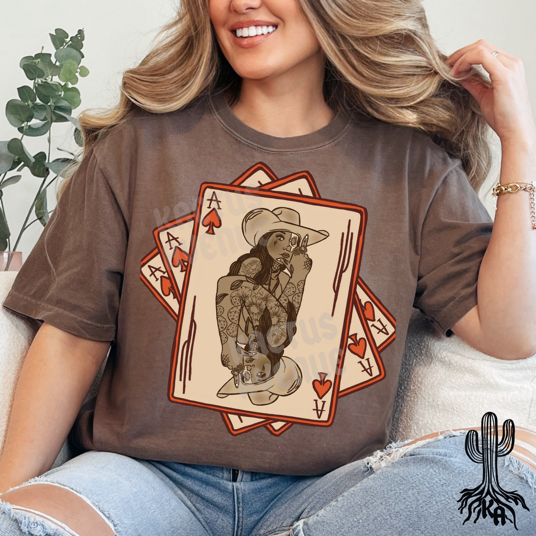 Wild Card Cowgirl T-Shirt (Comfort Colors)