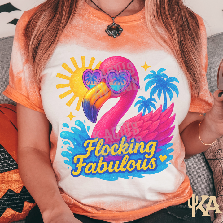 Flocking Fabulous Bleached T-Shirt