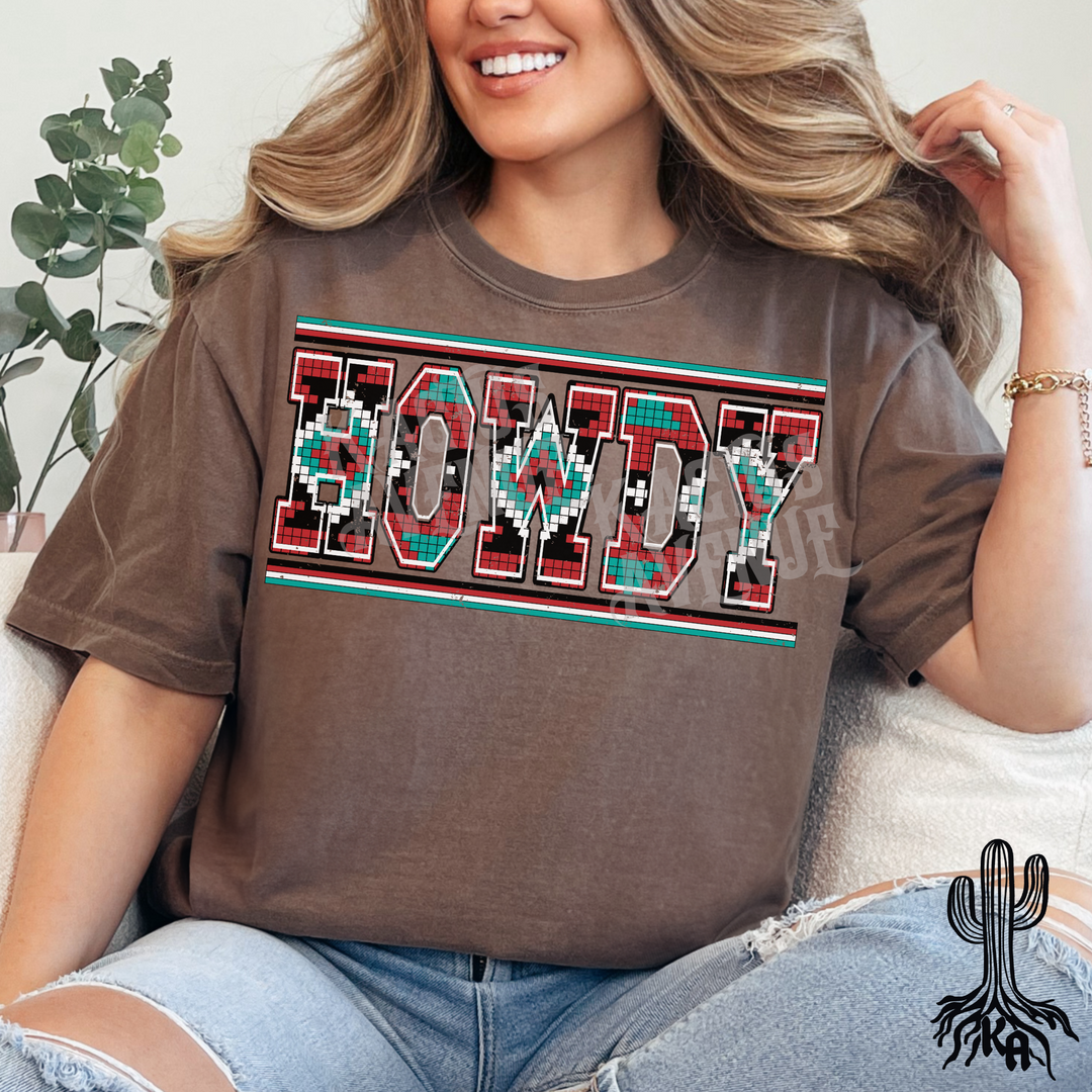 Howdy Aztec T-Shirt (Comfort Colors)