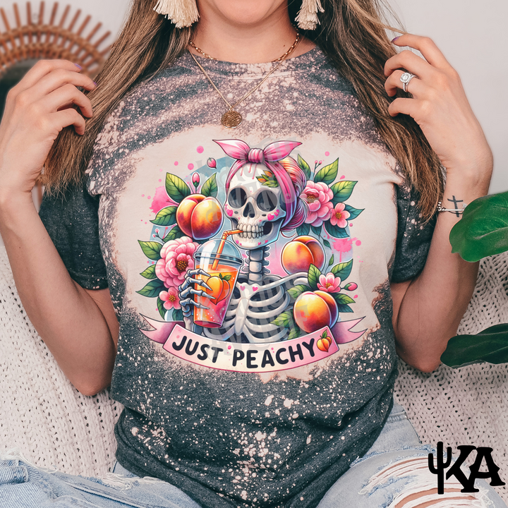 Just Peachy Bleached T-Shirt