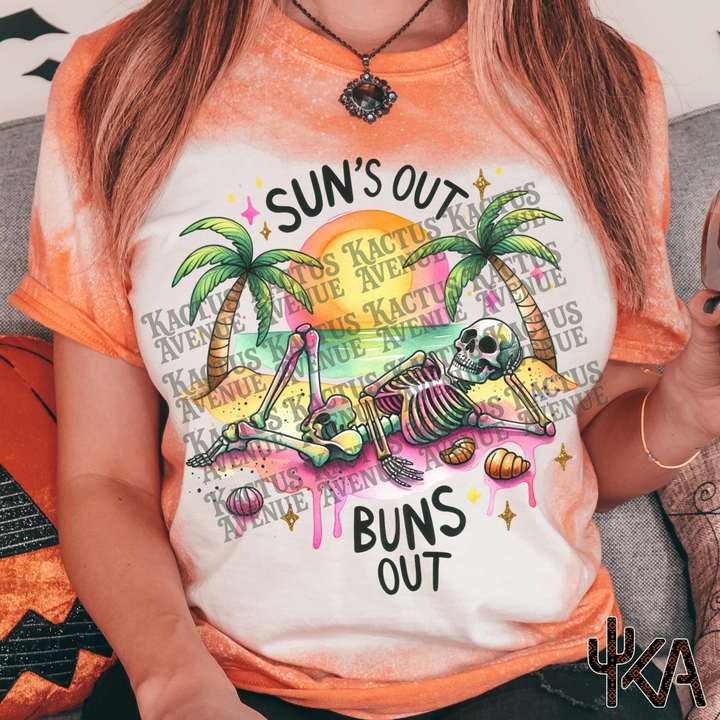 Suns Out, Buns Out Bleached T-Shirt