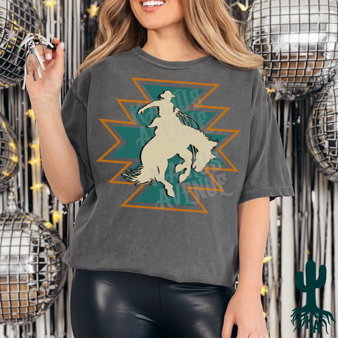 Aztec Bronc Rider T-Shirt (Comfort Colors)