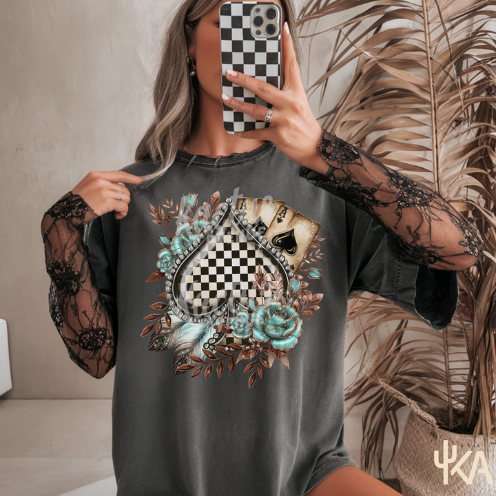 Checkered Spade (Comfort Colors)