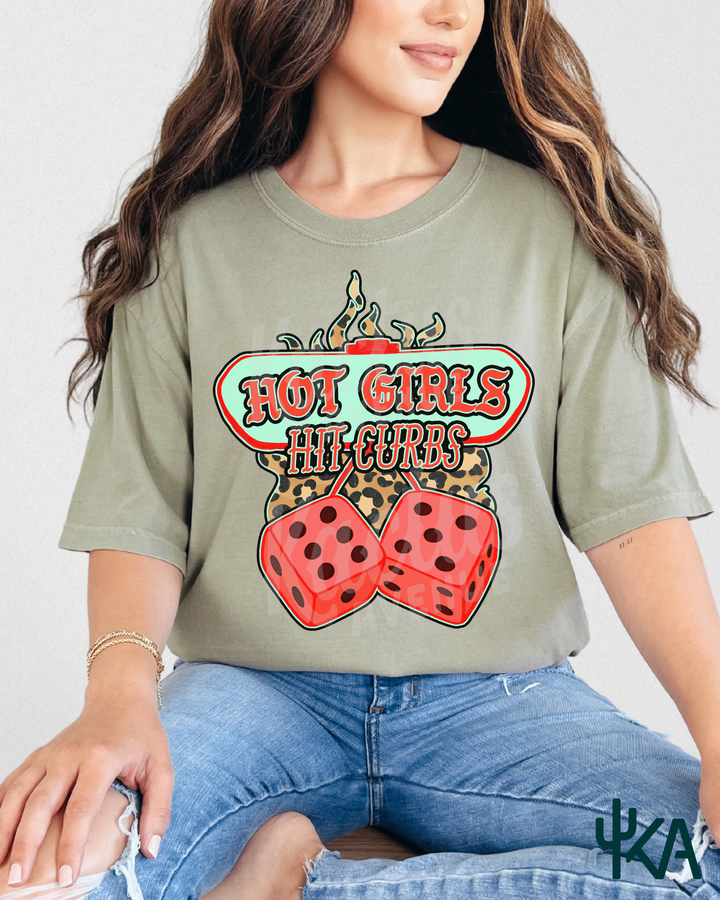 Hot Girls Hit Curbs T-Shirt (Comfort Colors)