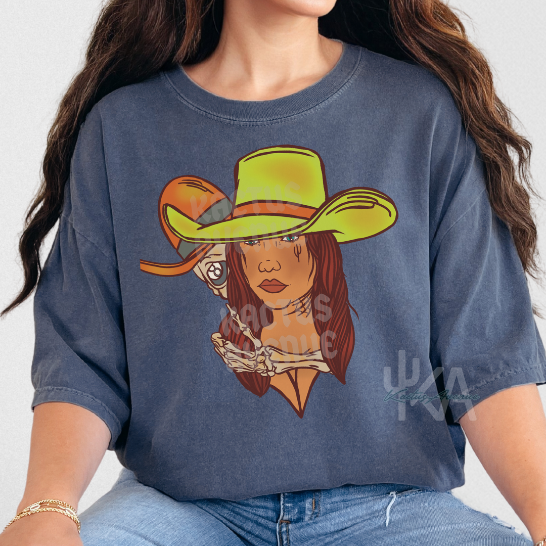 Cowgirl Skeleton T-Shirt (Comfort Colors)