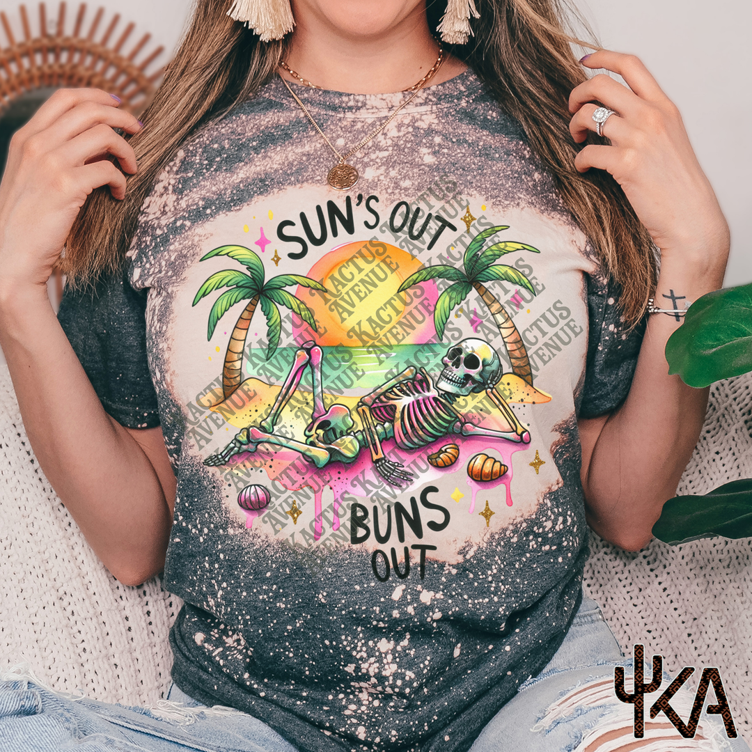 Suns Out, Buns Out Bleached T-Shirt