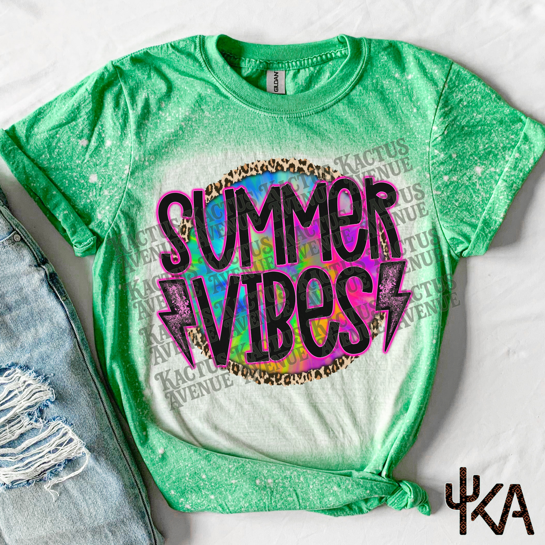 Summer Vibes Bleached T-Shirt